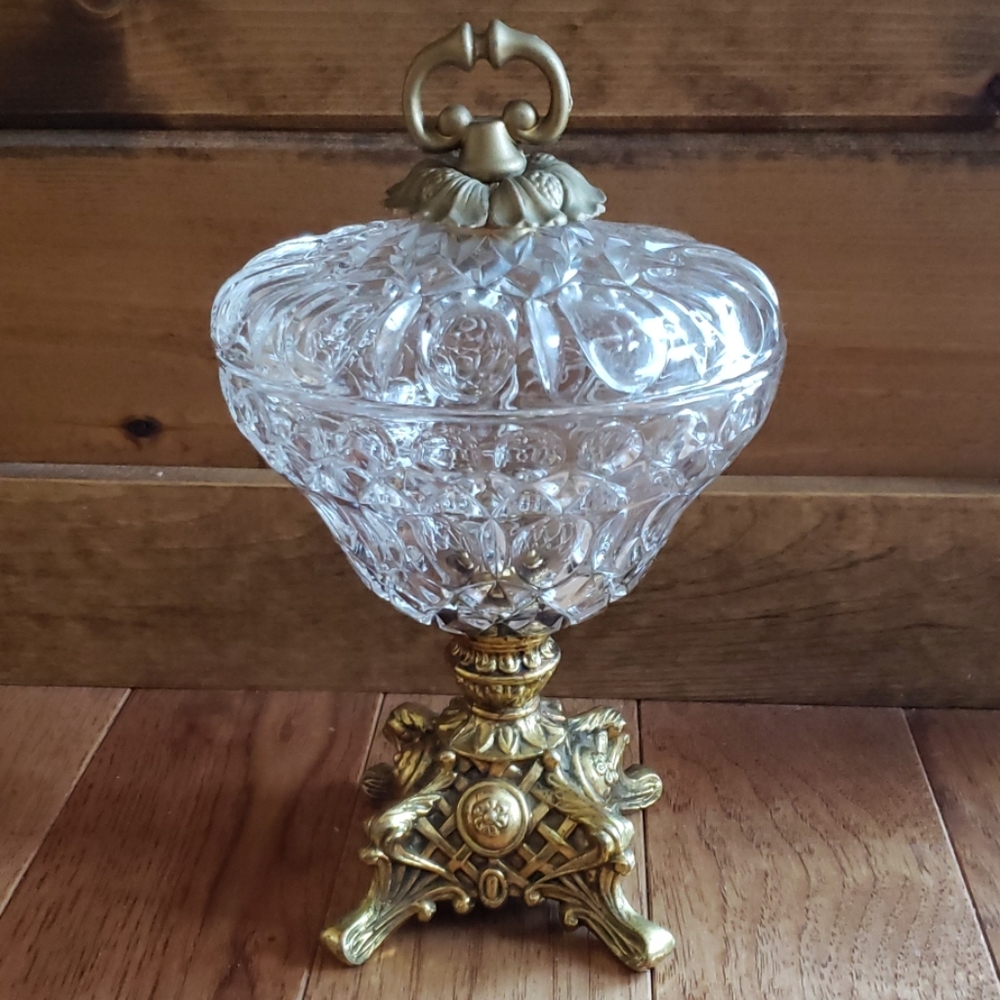 Vintage Compote Glass Bowl